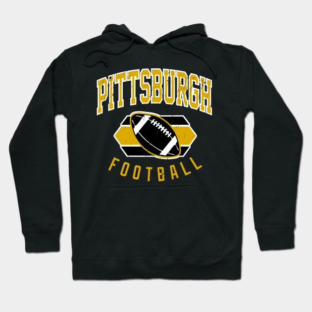 Vintage Pittsburgh Football Hoodie by funandgames